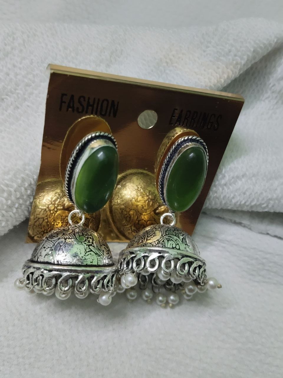 Dark Green Ear ring Jimmiki